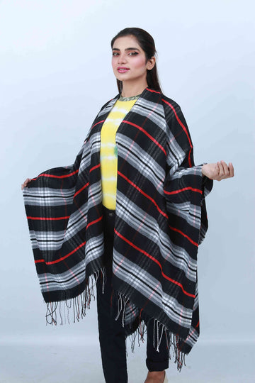 Multi Lines-Cape Shawl